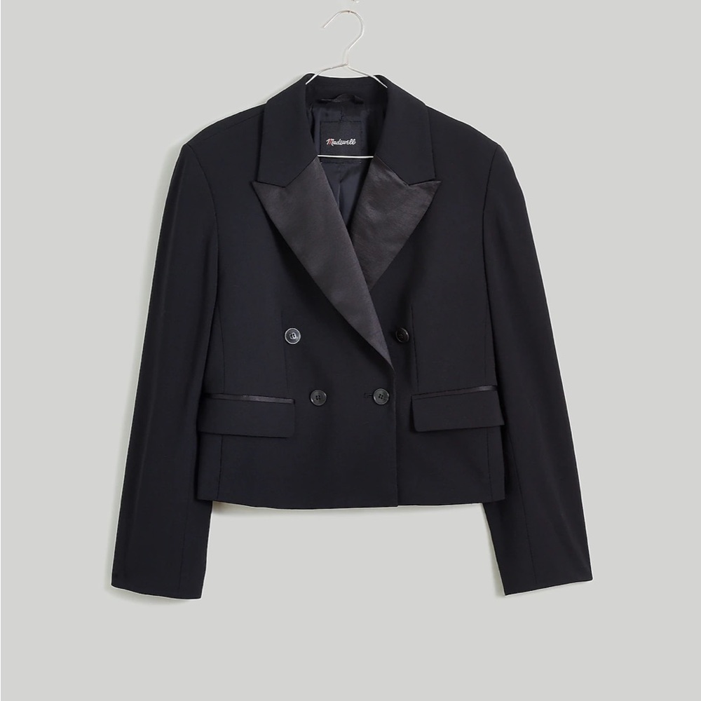 Madewell Cropped Tuxedo Blazer